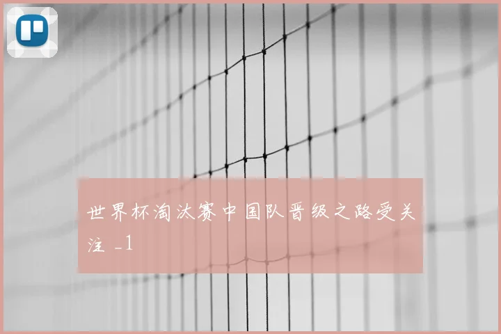 世界杯淘汰赛中国队晋级之路受关注 _1
